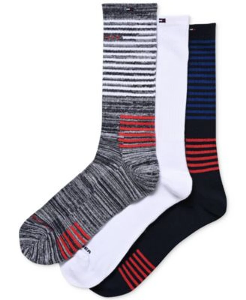 Tommy Hilfiger Men s 3 Pk. Striped Athletic Crew Socks MainPlace