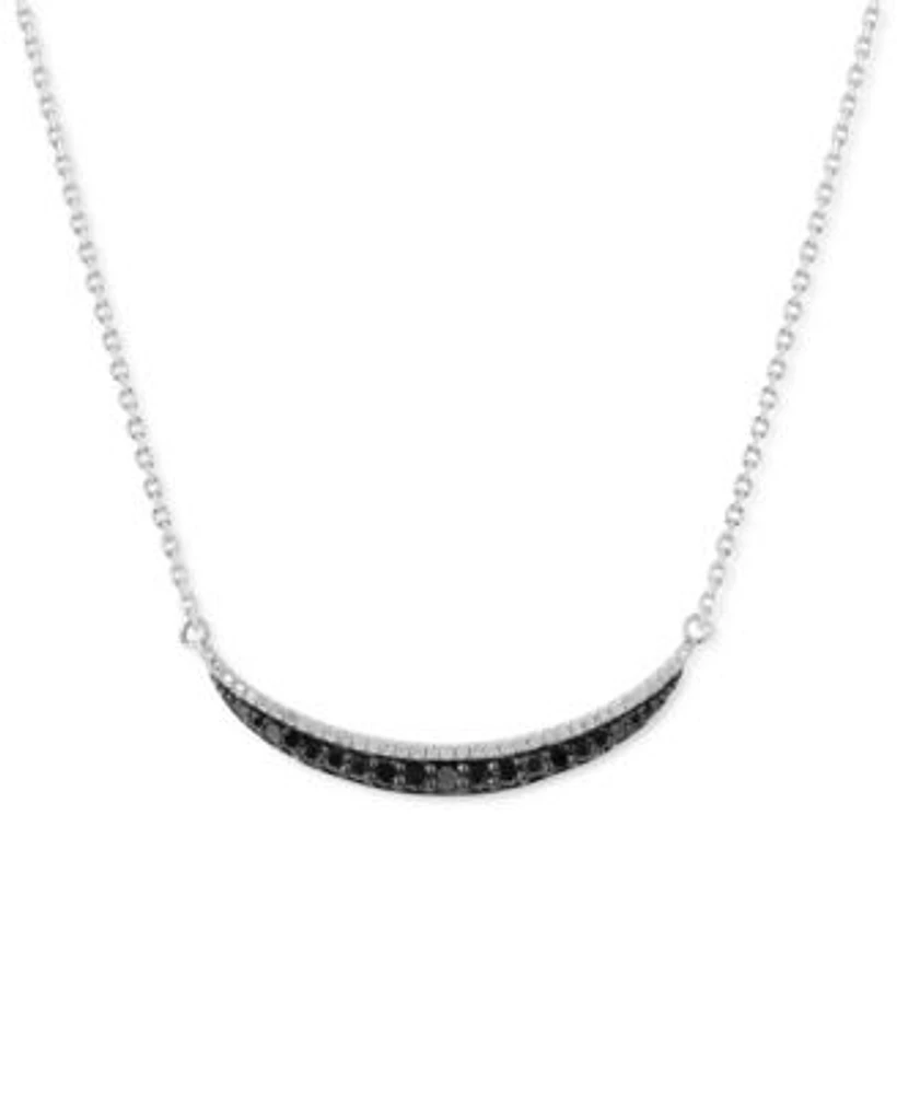Macy's black diamond necklace new arrivals