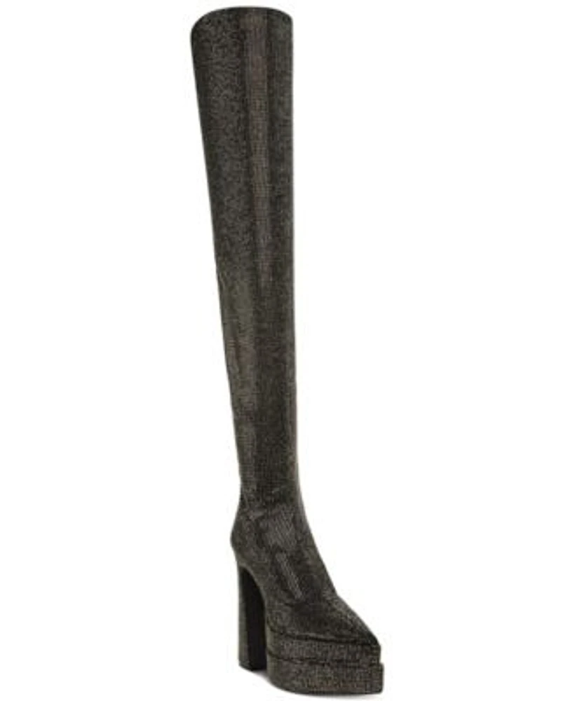 Steve Madden Women s Sultry Rhinestone Over The Knee Platform