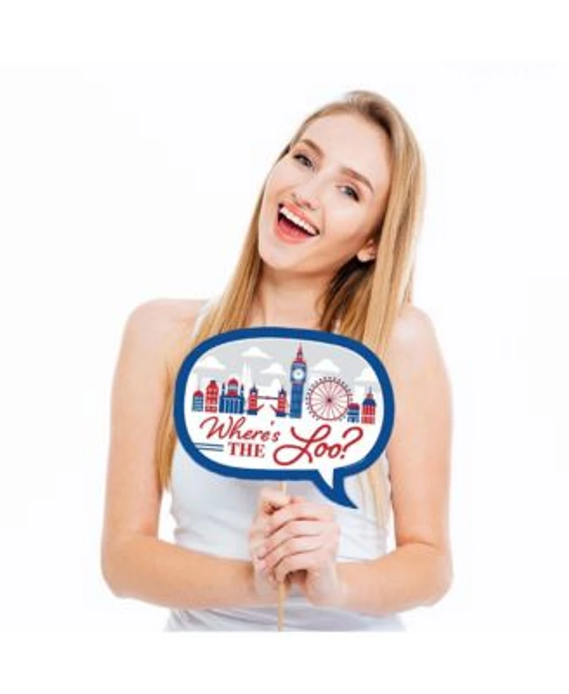 Big Dot of Happiness Funny Cheerio, London British UK Party Photo