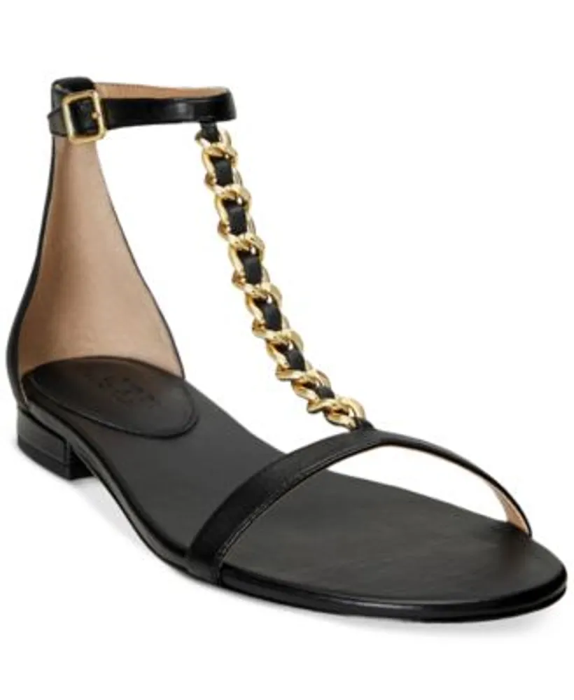 Lauren Ralph Lauren Women s Elise T Strap Flat Sandals Mall of