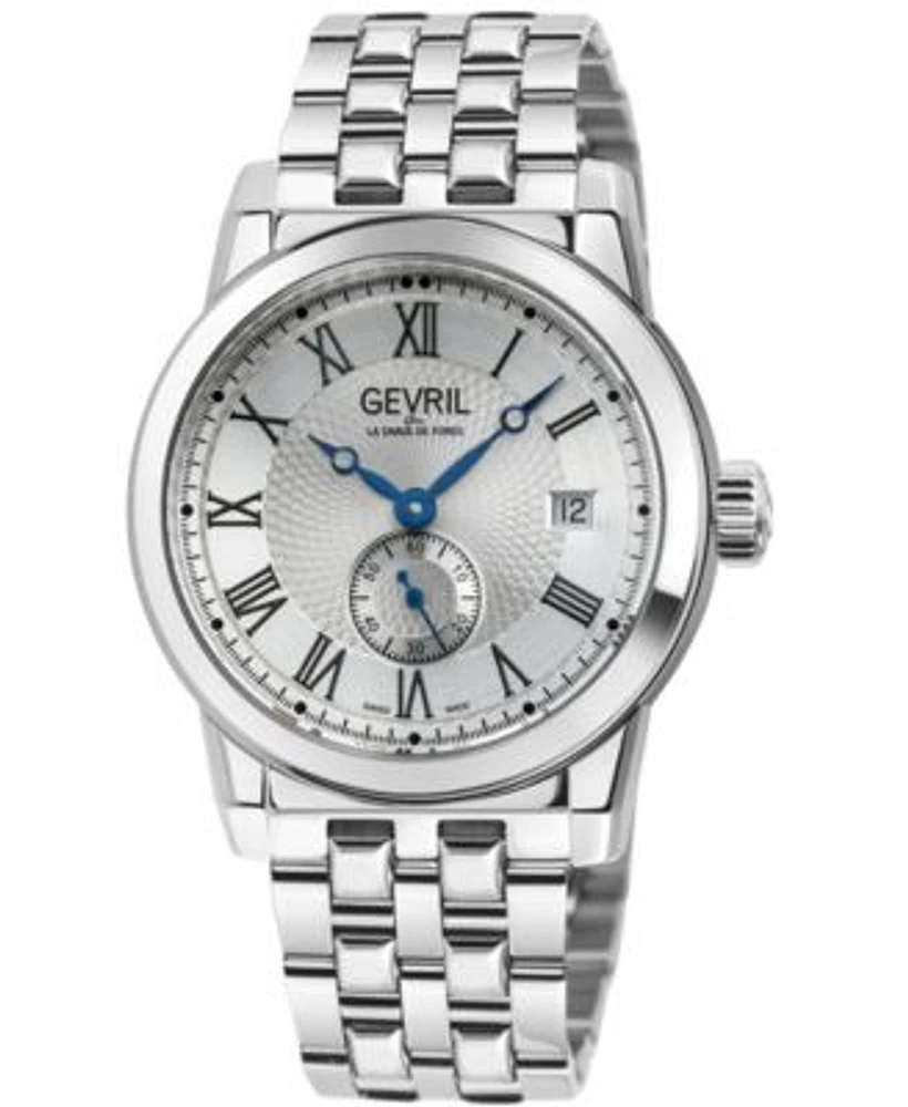 Gevril Men s Madison Swiss Automatic Silver Tone Stainless Steel