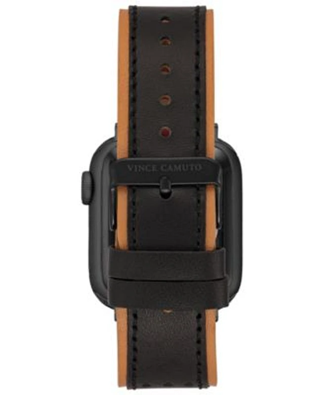Vince Camuto Men s Black and Creme Premium Leather Band with