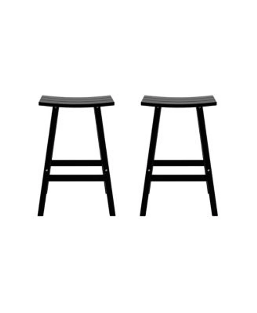 WestinTrends Outdoor Patio Adirondack Bar Height Stool Saddle Seat