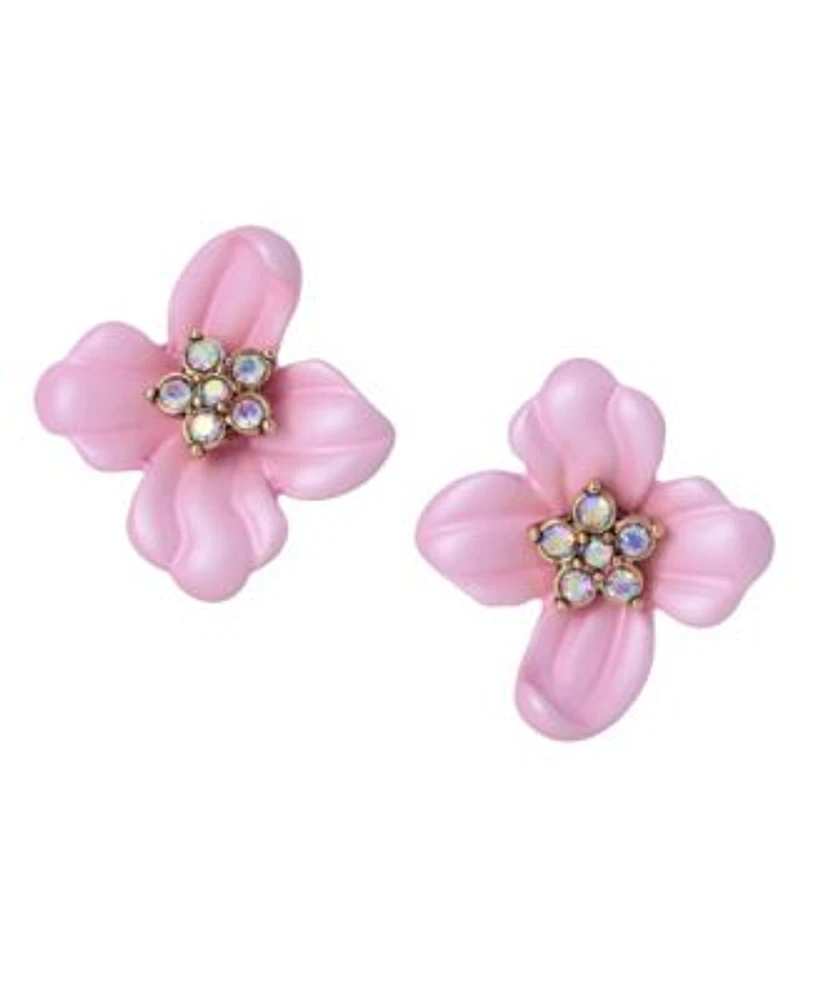 Betsey johnson flower earrings deals