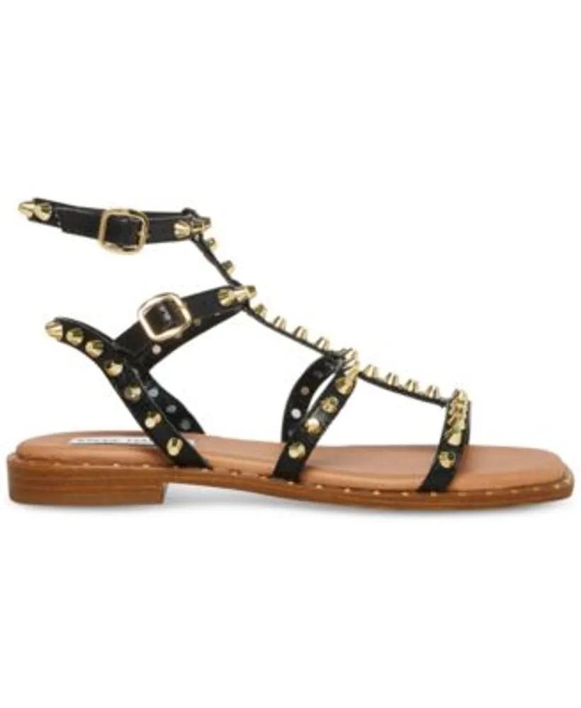 Steve Madden Women's Sunnie Studded Flat Gladiator Sandals | Mall of ...