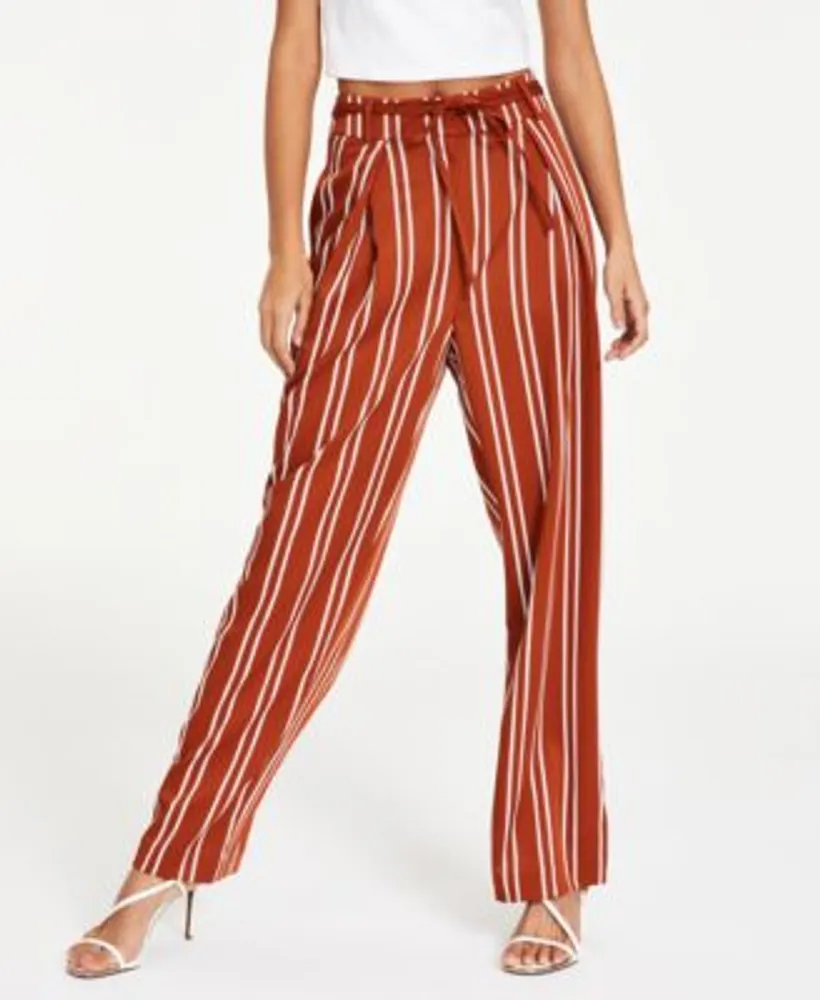 Striped tie 2025 waist pants