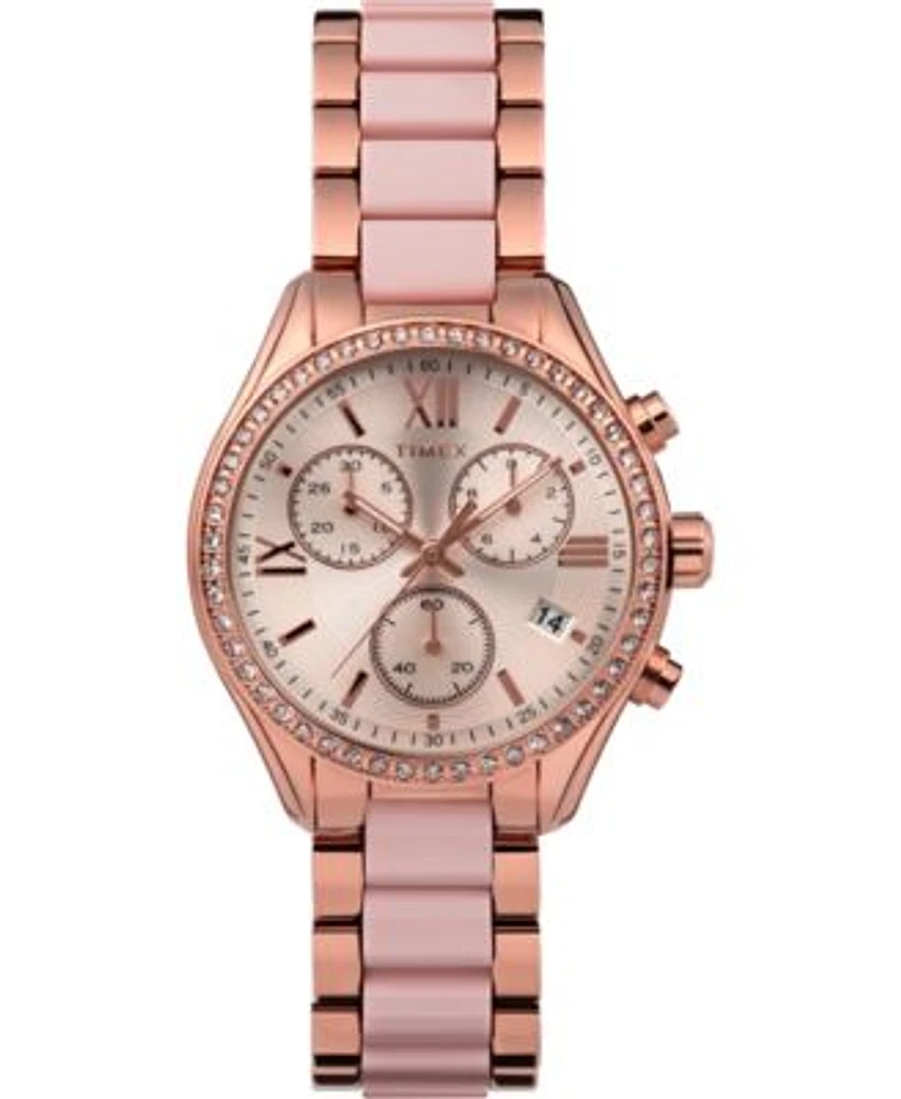 Timex Women s Quartz Analog Premium Dress Alloy Rose Gold Watch