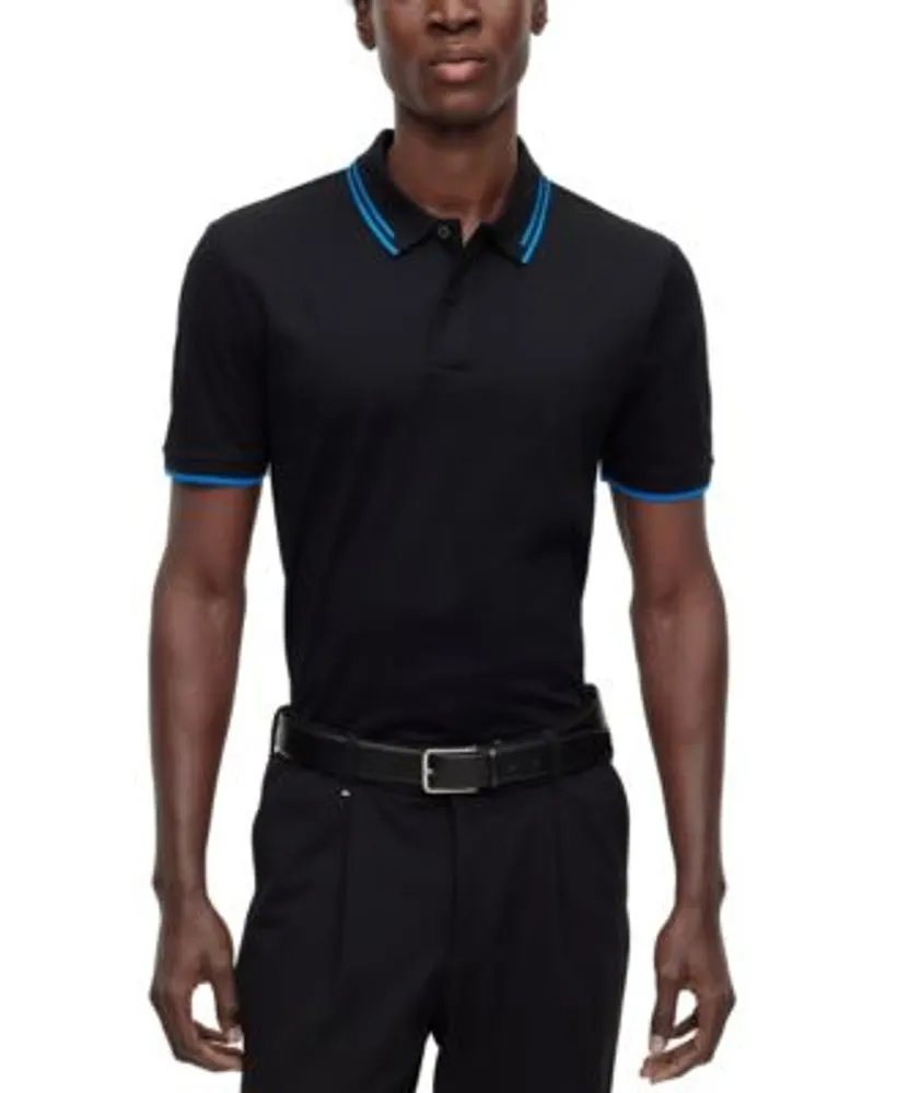 Hugo Boss Men's Collarless Slim-Fit Polo Shirt | Hawthorn Mall
