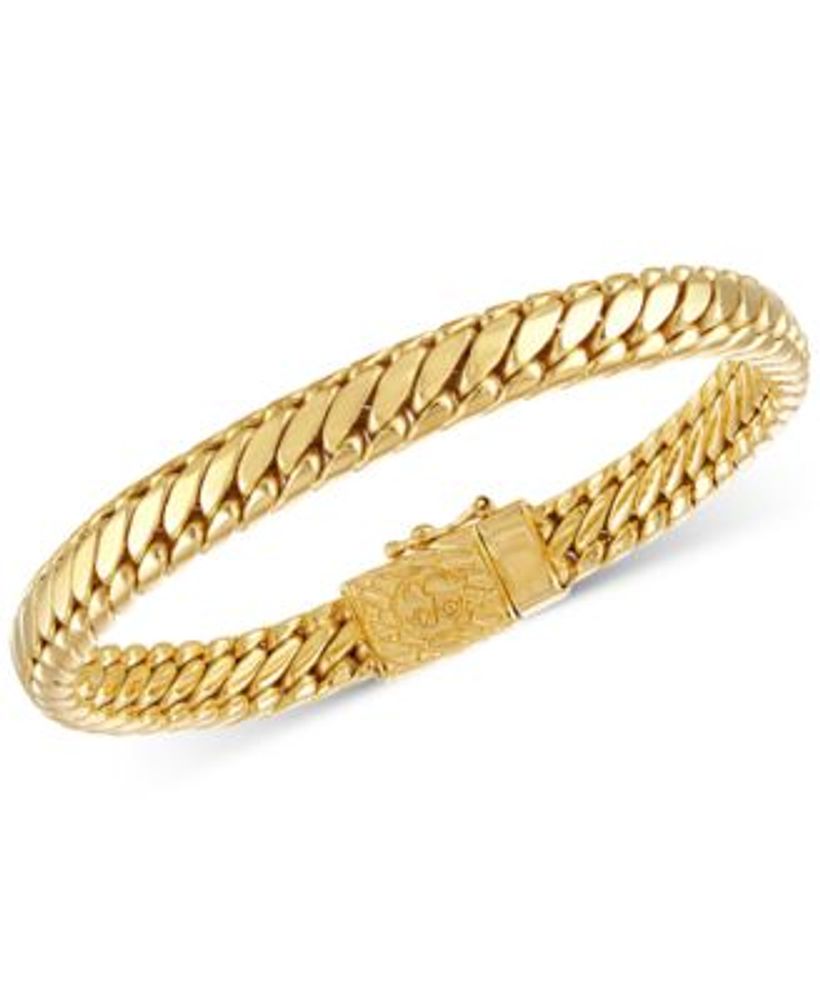 Esquire Men s Jewelry Heavy Serpentine Link Bracelet 14k Gold