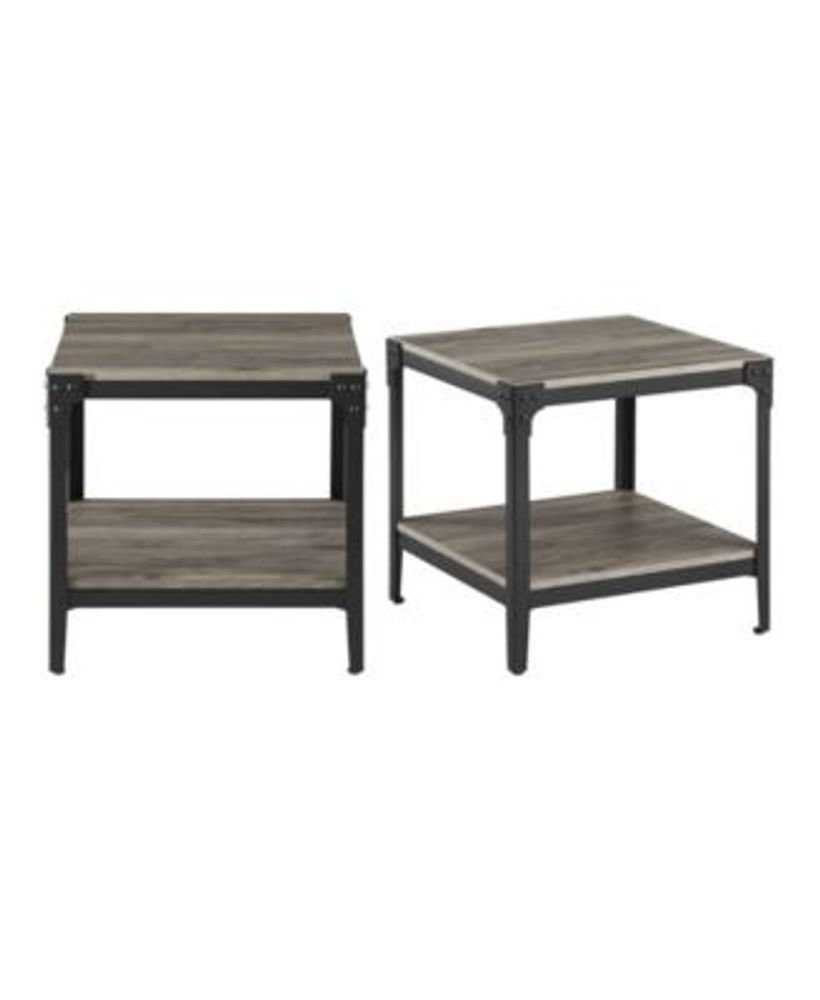 Walker Edison Rustic Wood End Side Table, Set Of 2 | Mall of America®