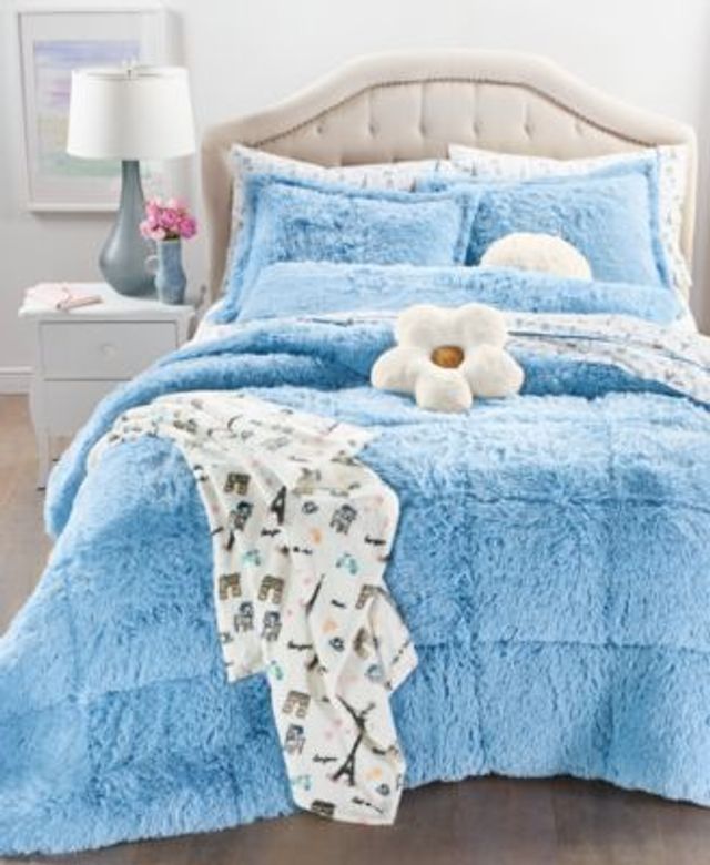Whim by Martha Stewart Shaggy Faux Fur Comforter Set, Created for Macy
