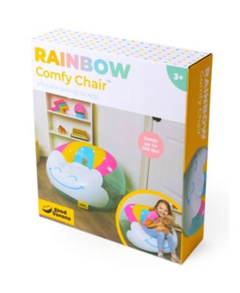 Flat River Group Good Banana Rainbow Comfy Inflatable Chair for Kids ...