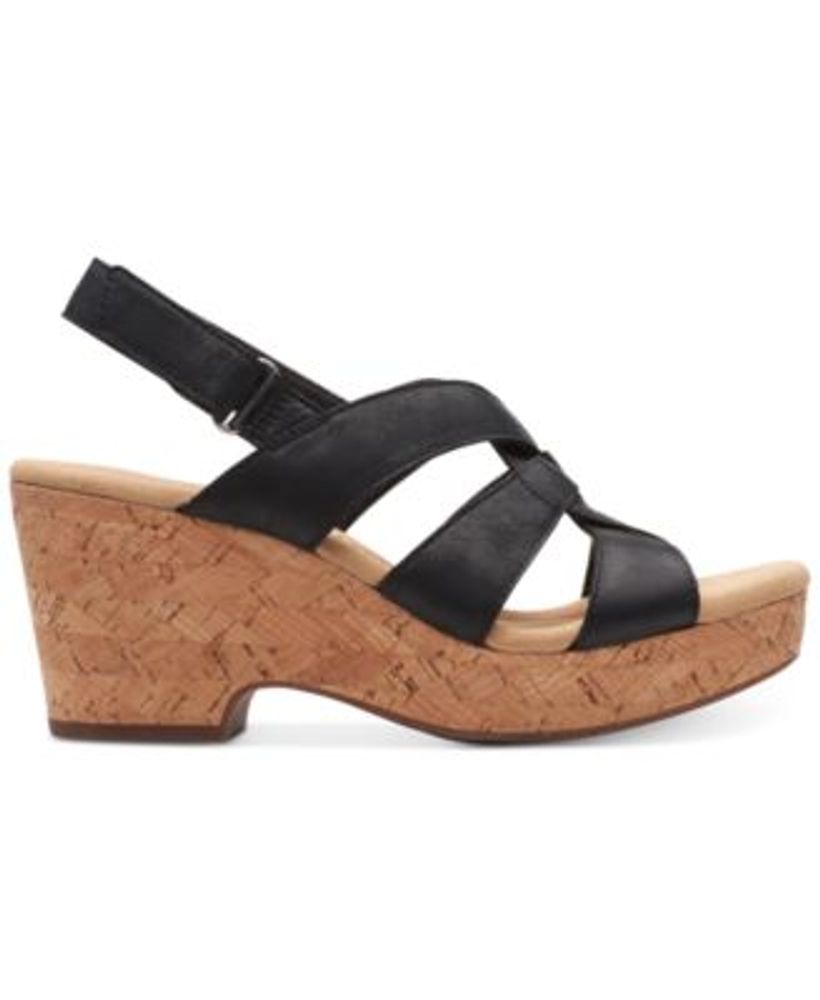 Clarks Women's Collection Giselle Beach Slingback Wedge Sandals Mall
