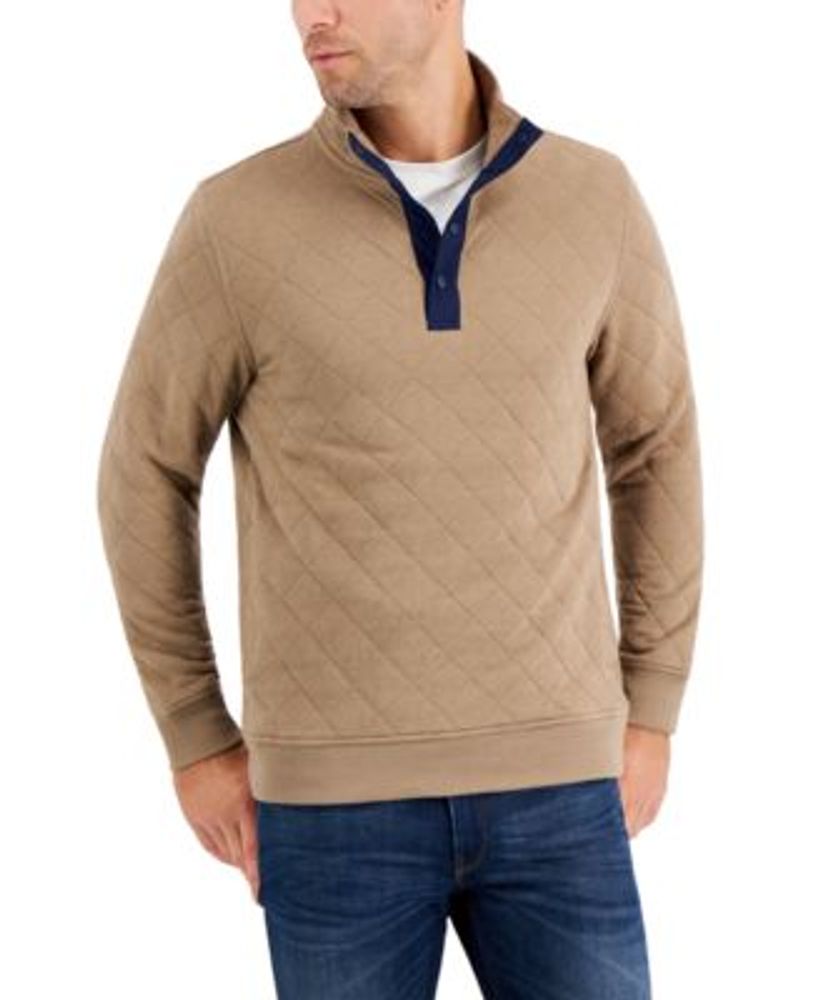 Club Room Men's Quilted Pullover Sweater, Created for Macy's Mall of
