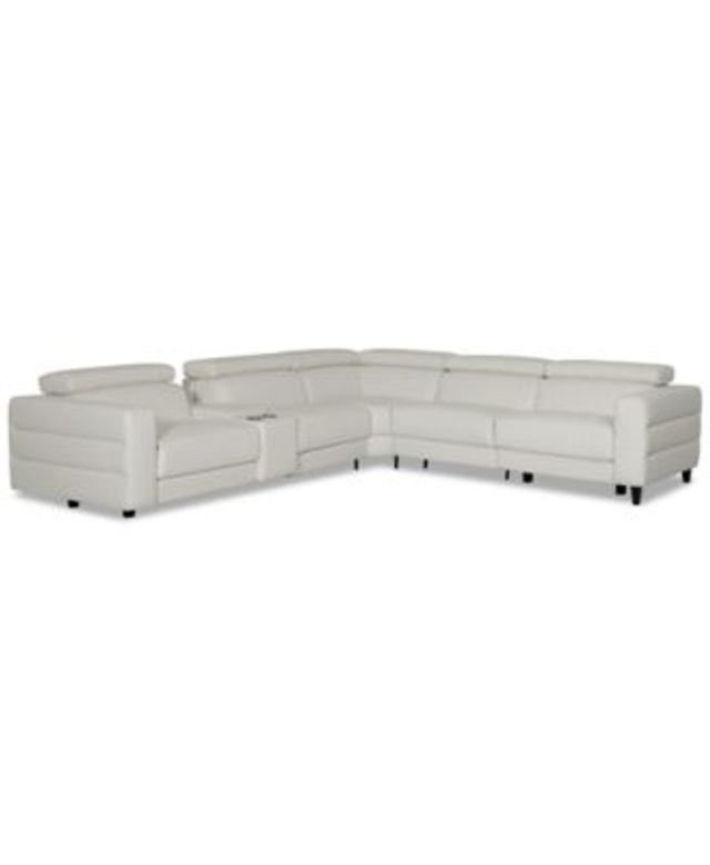 Nevio 5 Pc Leather L Shaped Sectional Sofa Matttroy