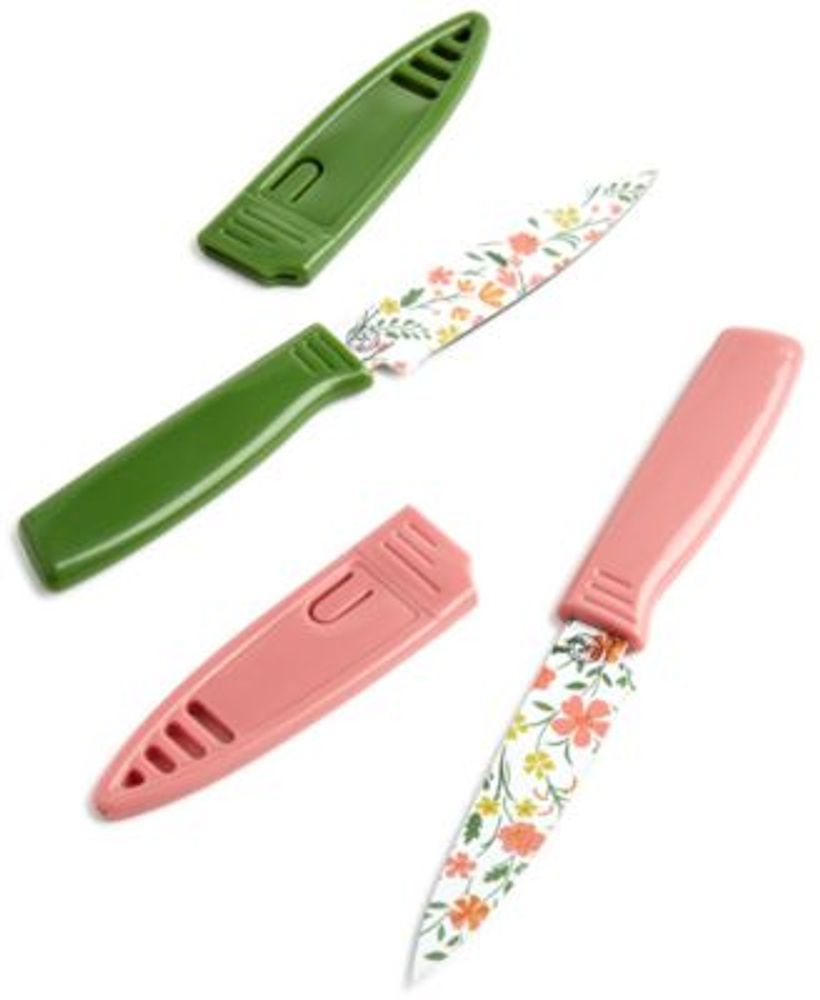 Martha Stewart Collection 2Pc. Printed Paring Knife Set, Created for