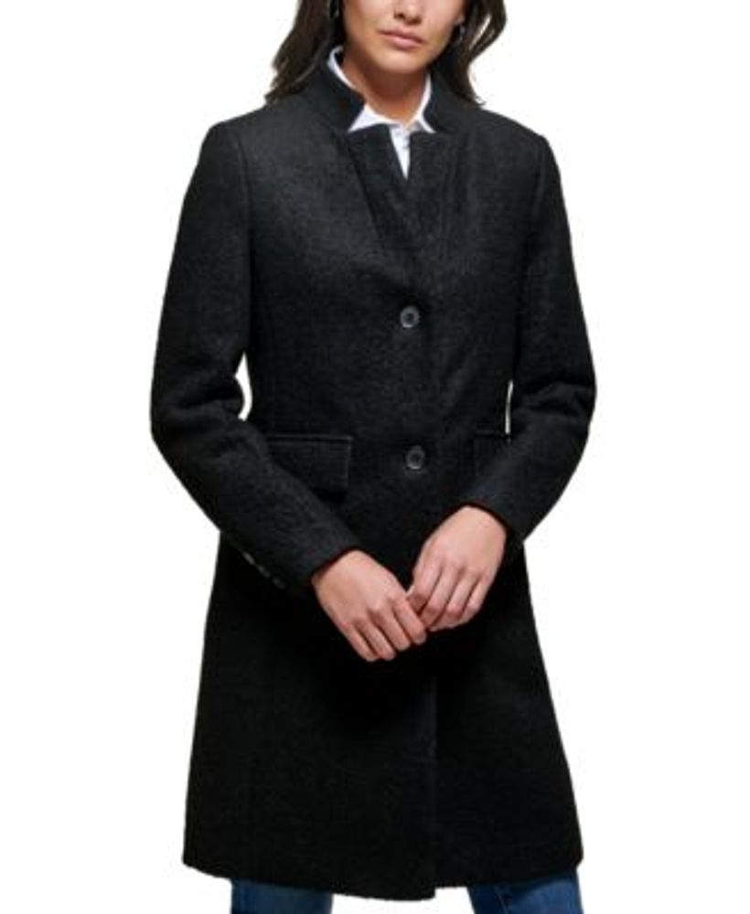 Dkny single breasted walker online coat