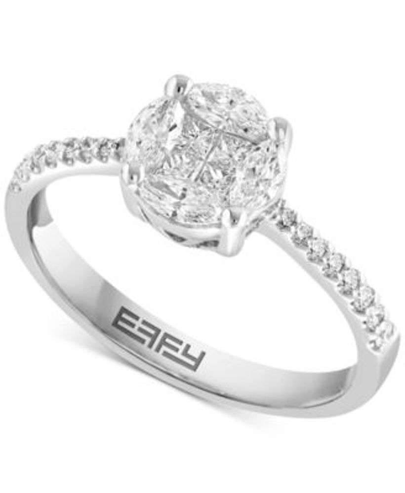 EFFY HEMATIAN Diamond Multi Cut Cluster Engagement Ring 5 8 ct