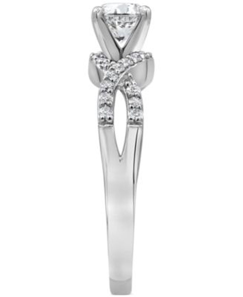 Macy s Diamond Twist Engagement Ring 7 8 ct. t.w. in Platinum