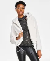 GUESS Women's Theoline Hooded Faux-Fur Bomber Jacket | Vancouver Mall