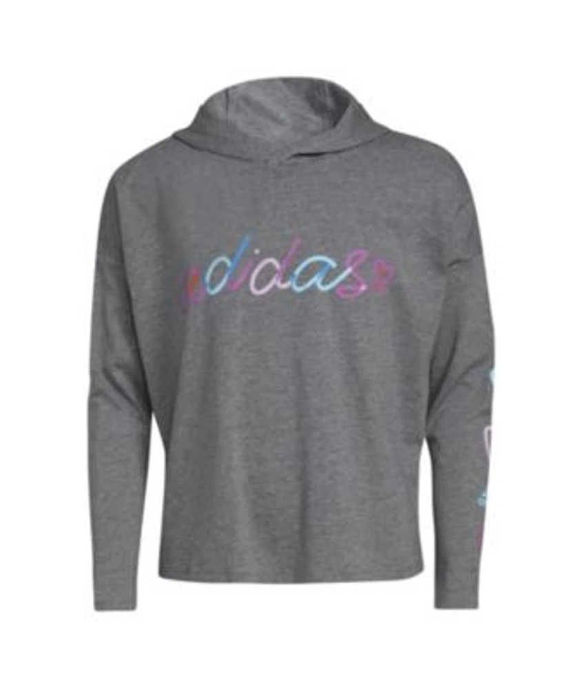Adidas Big Girls Long Sleeve Hooded T shirt Hawthorn Mall