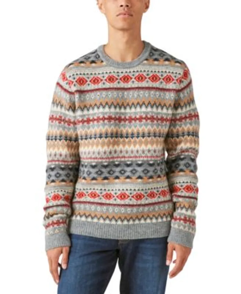 Lucky Brand Men's Intarsia Nordic Crew Neck Sweater | Vancouver Mall