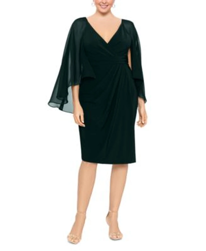 Chiffon capelet 2024 sheath dress