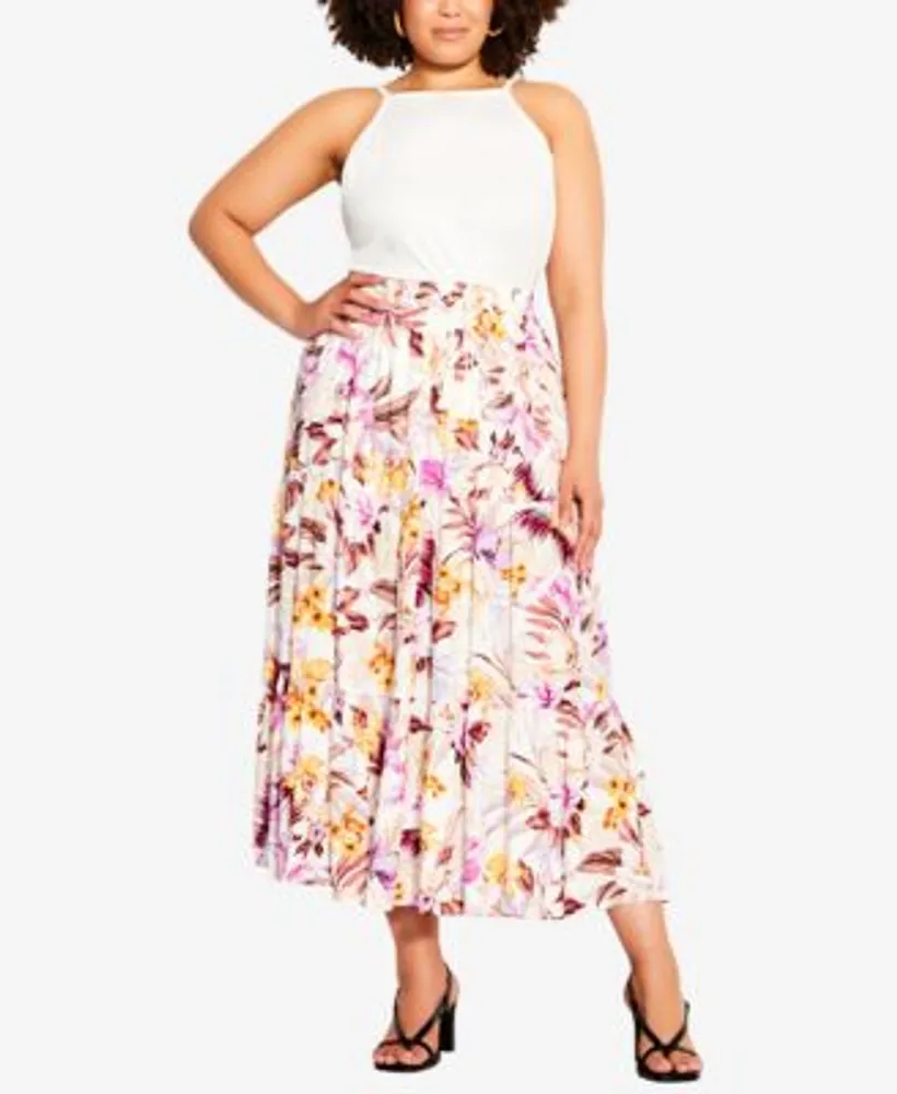 Macys plus top size maxi skirts