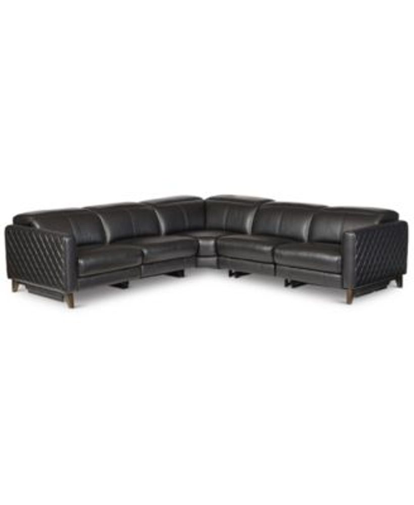 Jaconna leather hot sale sectional