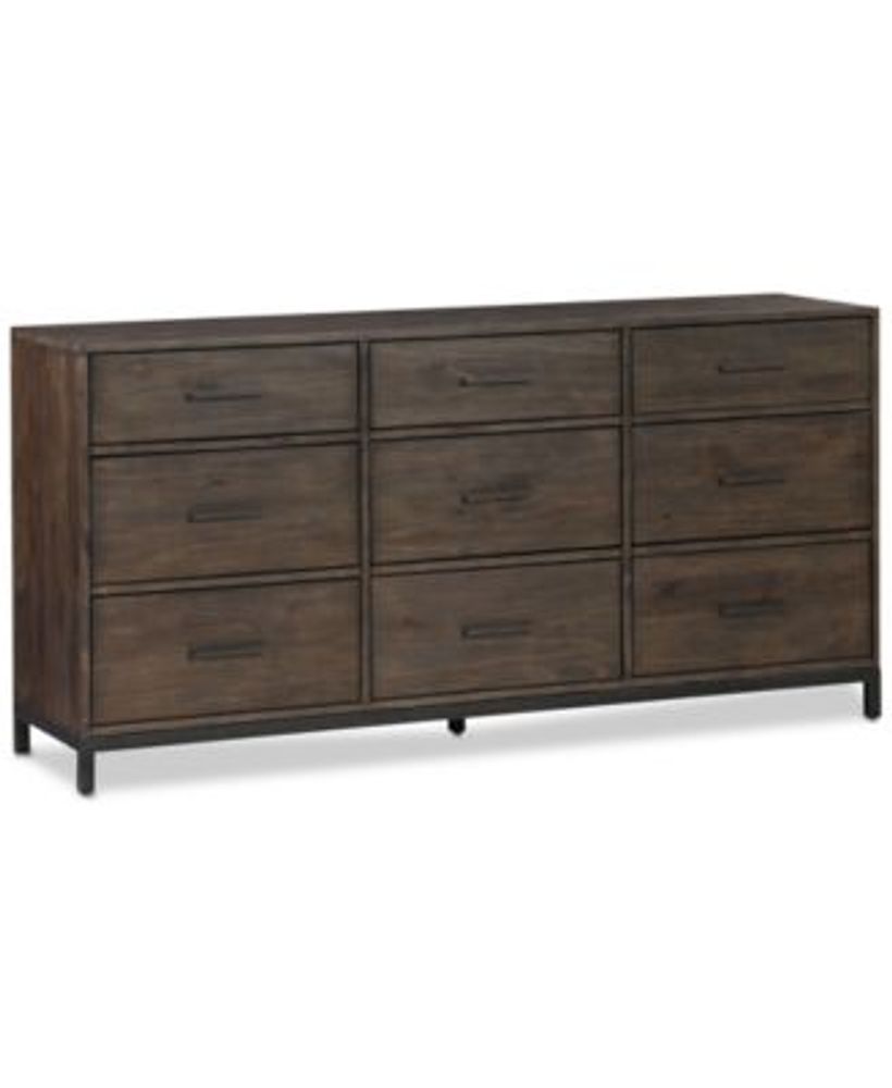 Furniture Gatlin Brown 9 Drawer Dresser, Created for Macy's Mall of