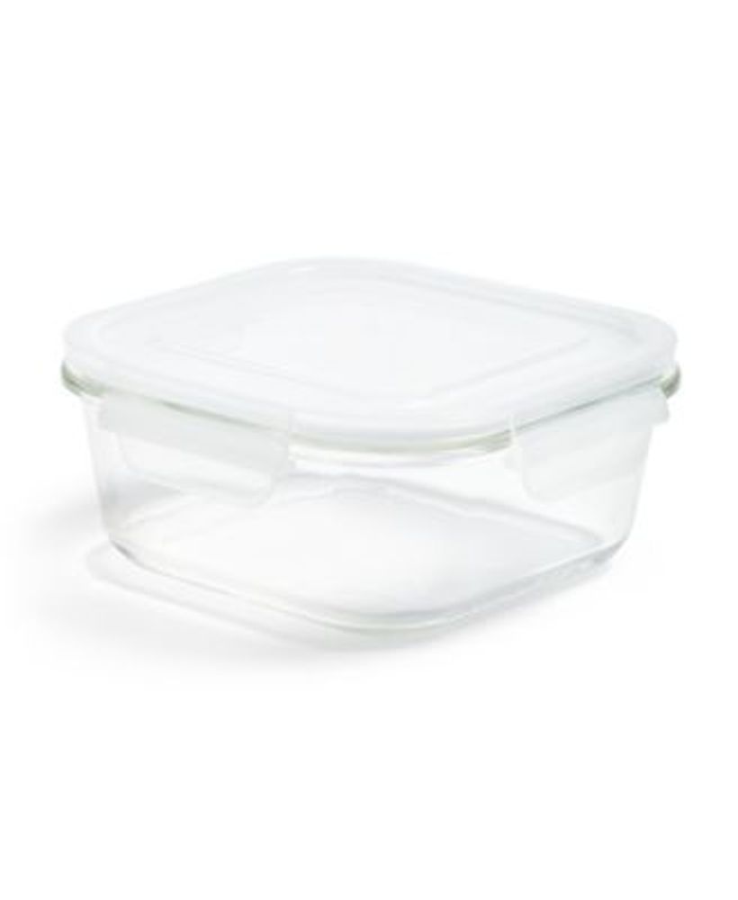 Martha Stewart Collection 3.4Cup Square Glass Food Storage Container