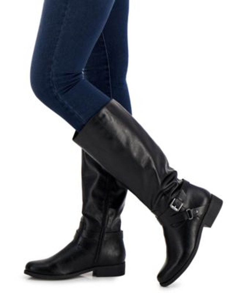 Macys leather sales riding boots