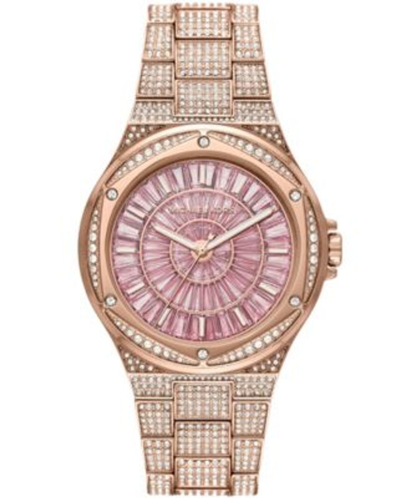 Michael kors women's sale rose gold watch macys