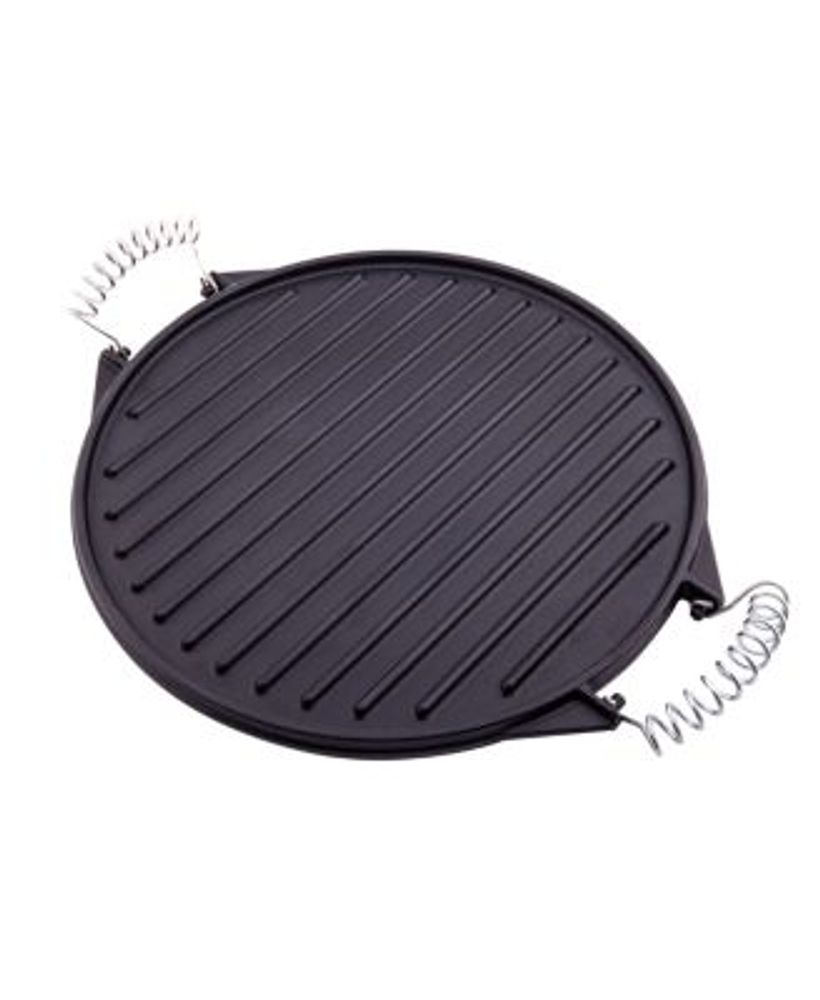 Victoria Round Cast Iron 12.5" Grill Double Burner Griddle with Wire