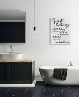 Stupell Industries Five Star Bathroom Funny Word Black and White