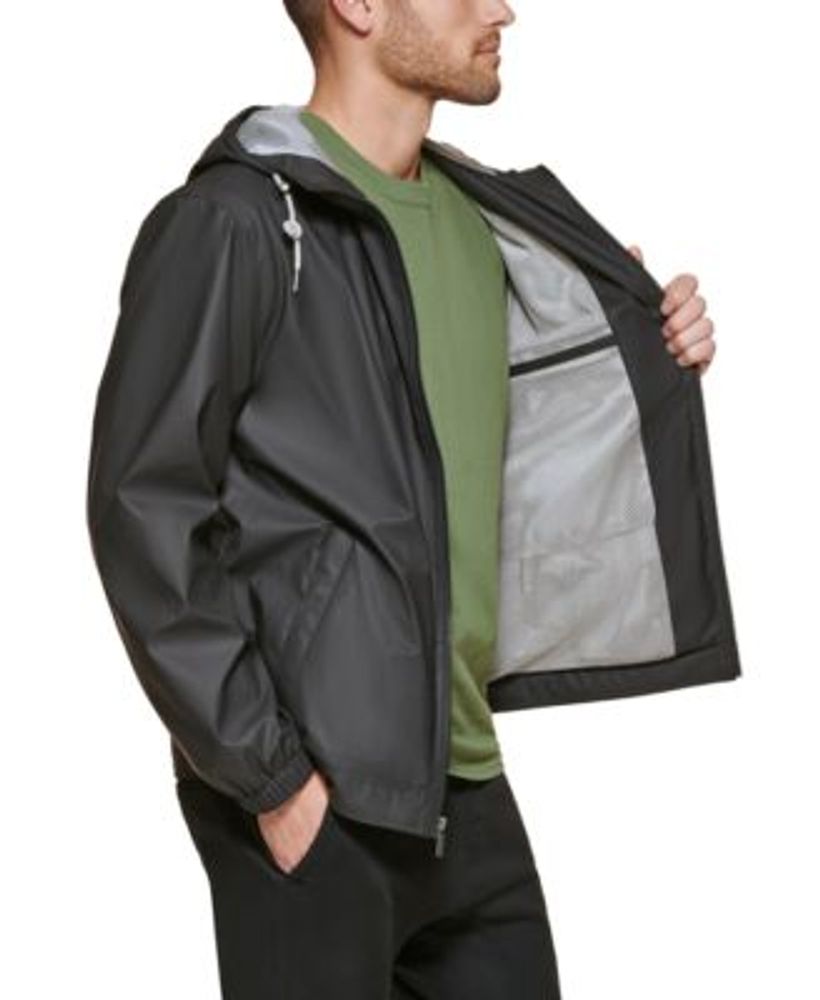 Club Room Men s Rubberized Lightweight Hooded Rain Jacket Created