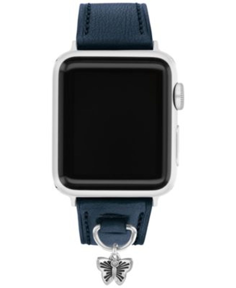 COACH Navy Leather Apple Watch Band 38 41mm Foxvalley Mall