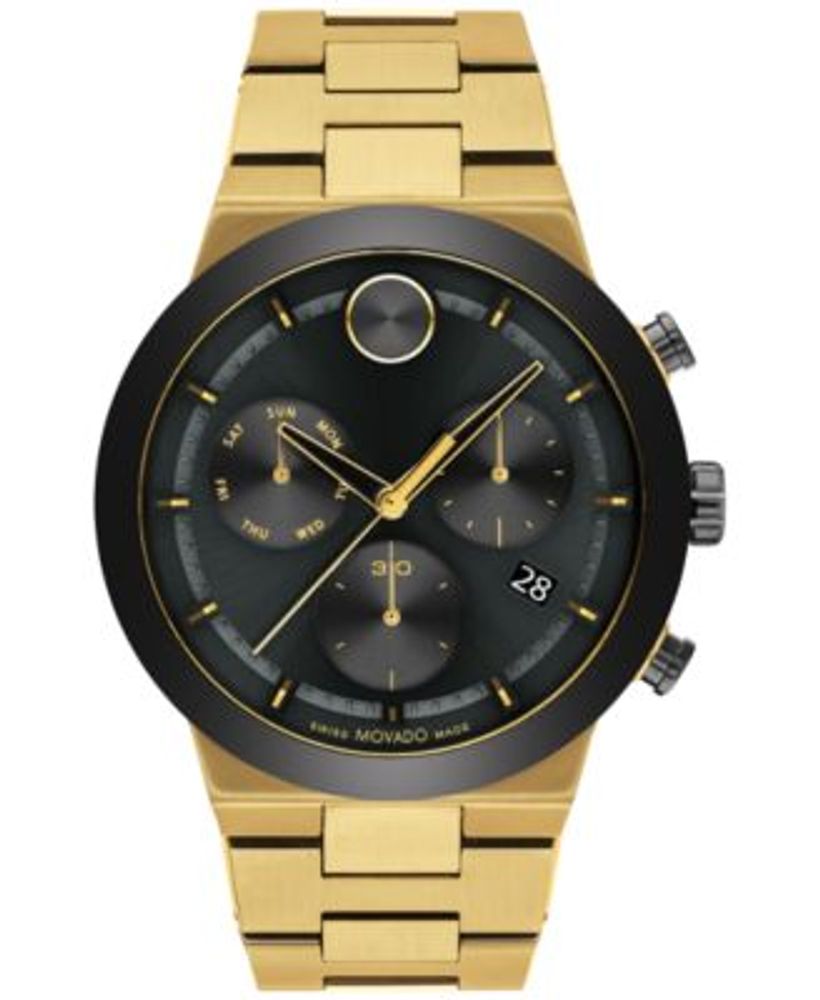 Movado Men s Swiss Chronograph Bold Fusion Gold Ion Plated