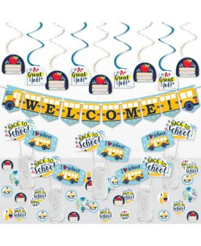 Big Dot of Happiness Back to School First Day of School Classroom Decorations Supplies