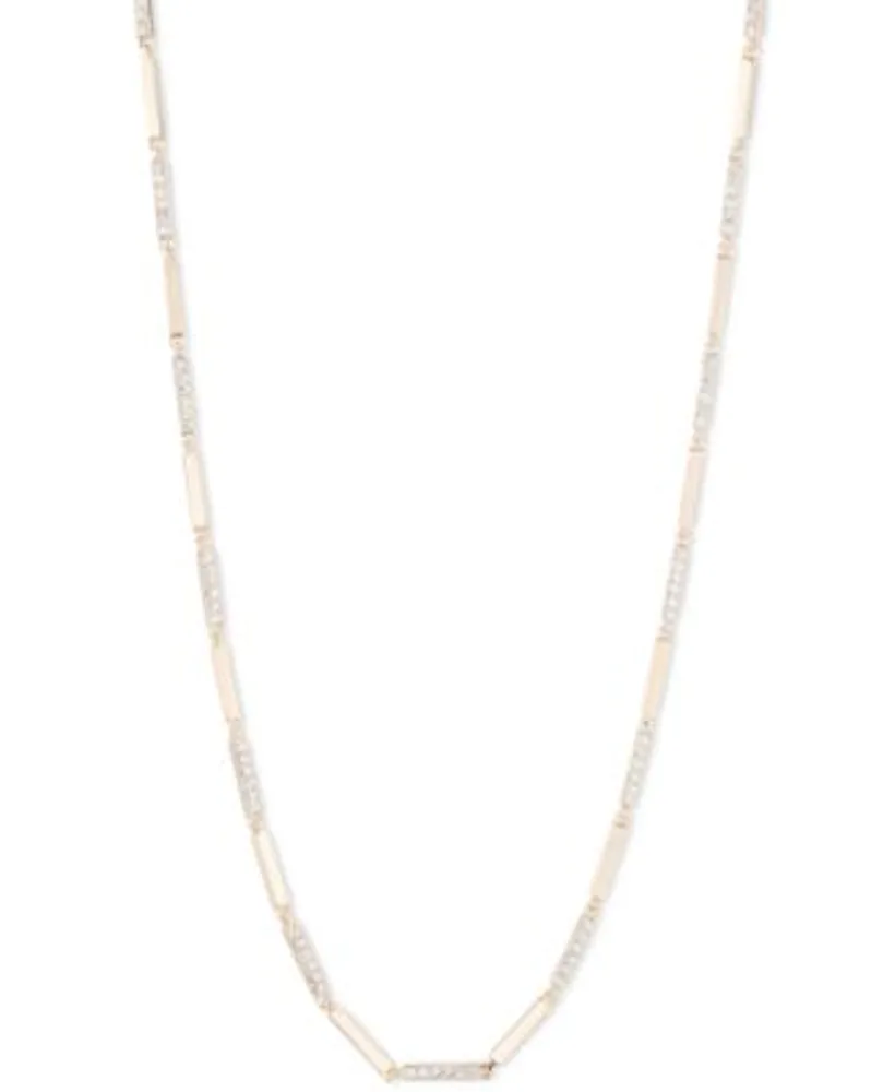 Lauren Ralph Lauren Gold-Tone & Pavé Bar Collar Necklace, 16