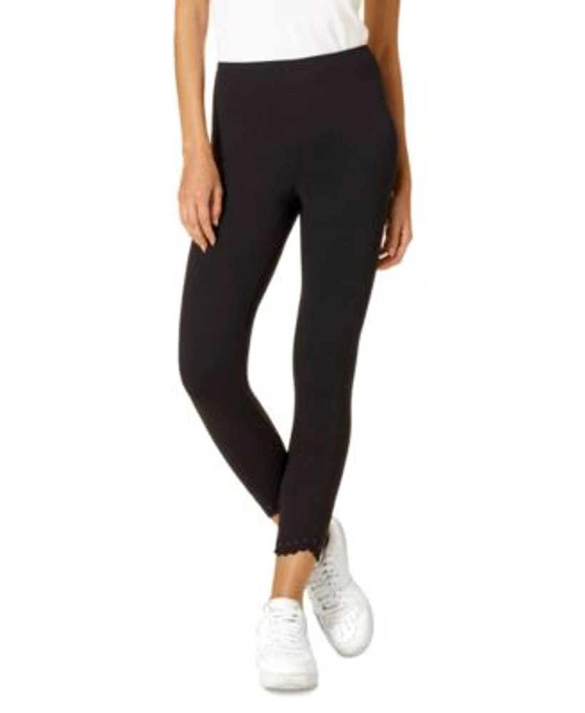 Hue Women s Embroidered Hem Knit Skimmer Leggings Mall of America