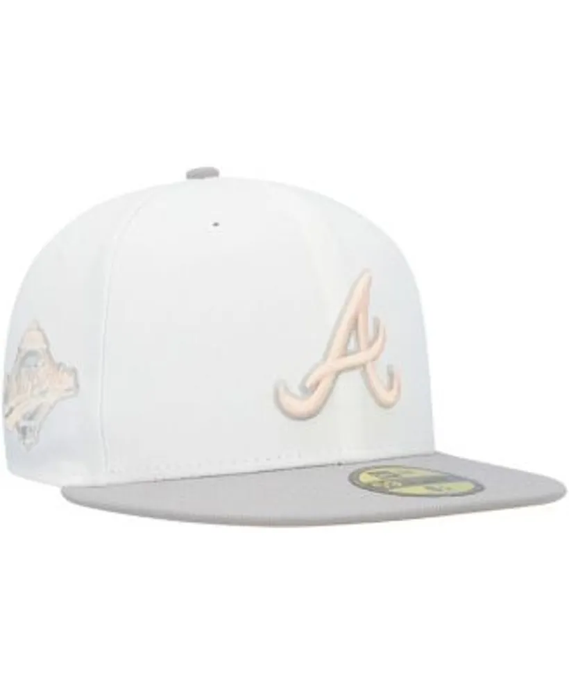 New Era Men's White, Gray Atlanta Braves 1995 World Series Side