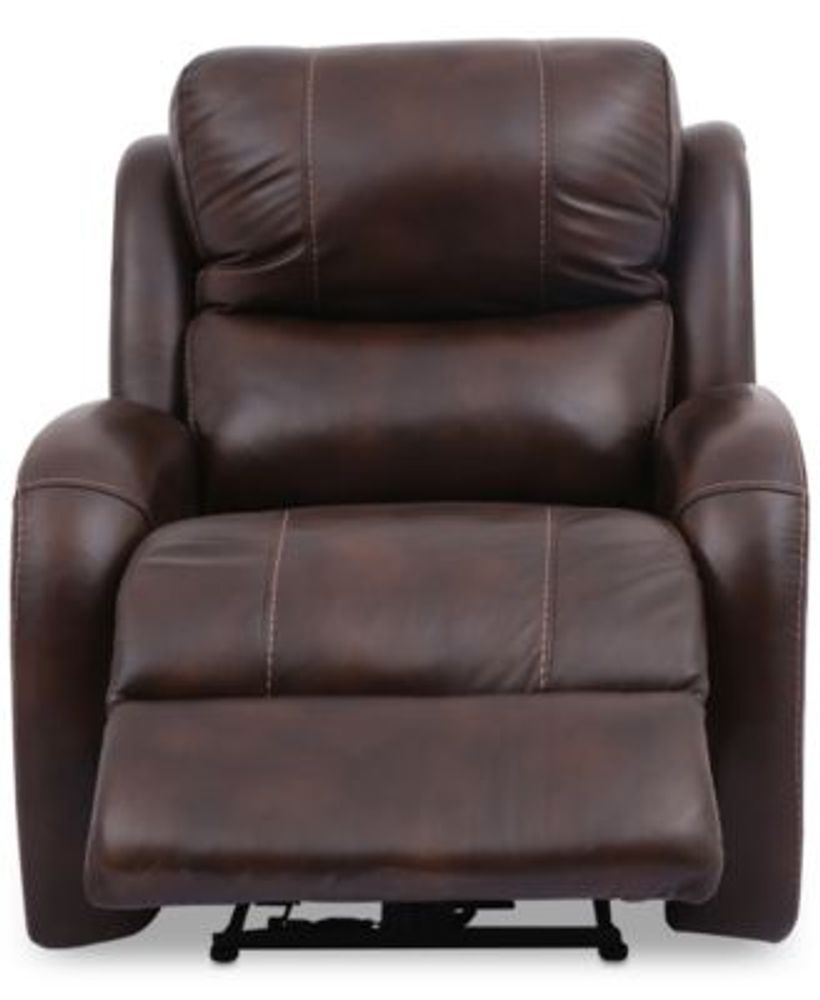 Furniture Leiston Leather Dual Power Recliner with USB Outlet