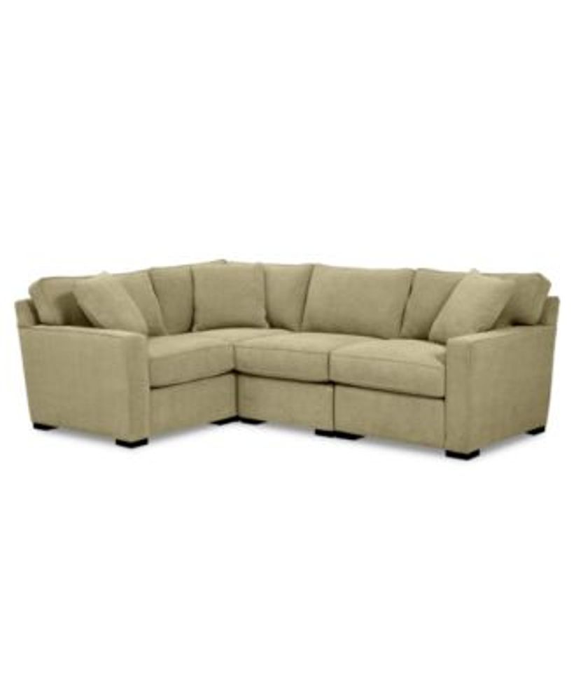Furniture Radley Fabric 4Pc. Sectional Sofa with Corner Piece, Created