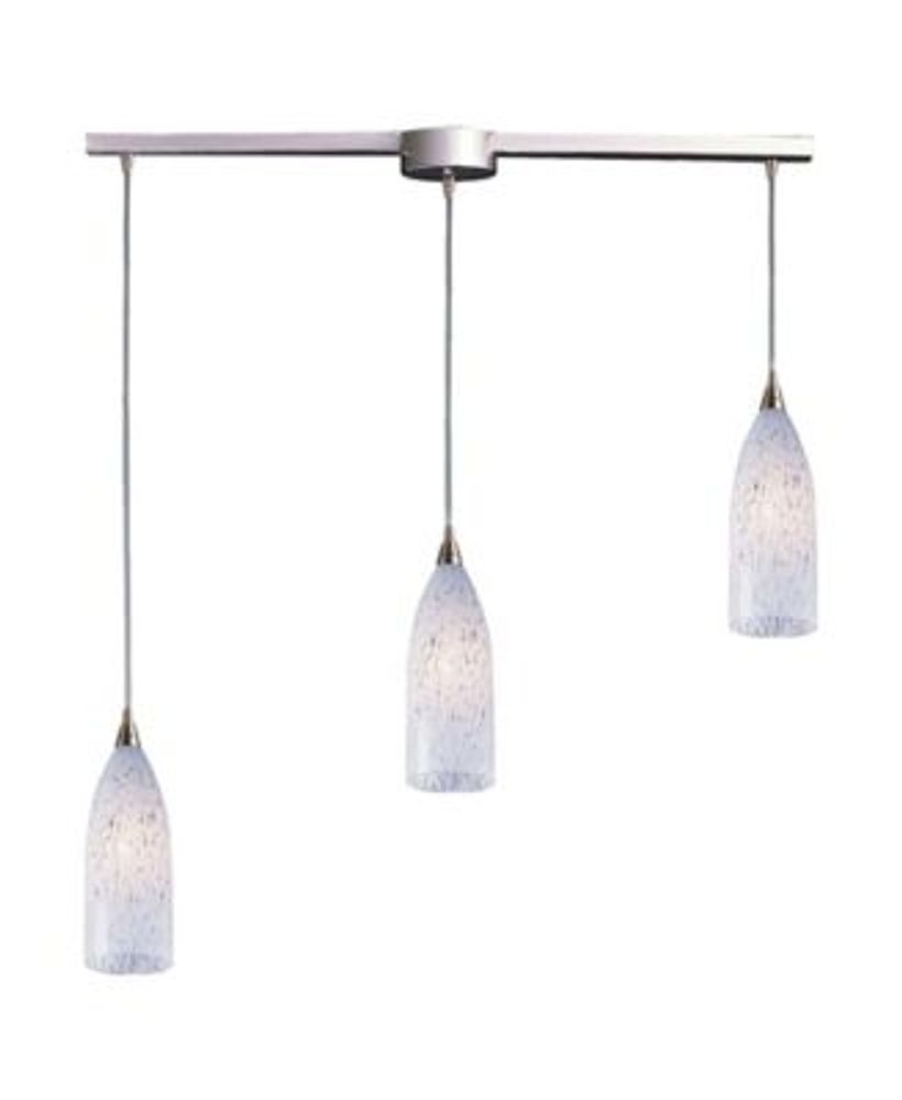 Macy's Verona Collection 3 Light Linear Bar Snow White Glass Mall of