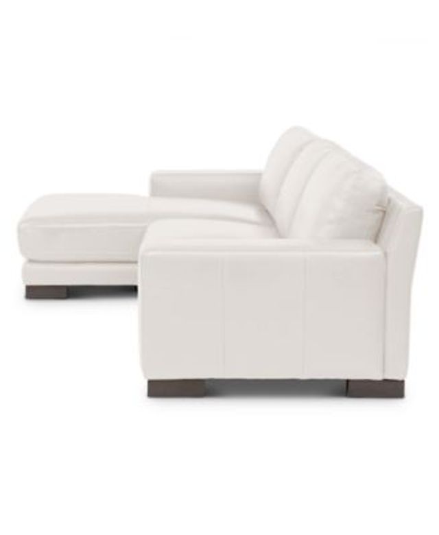 Milano Leather 2 Piece Chaise Sectional Sofa Macys Baci Living Room