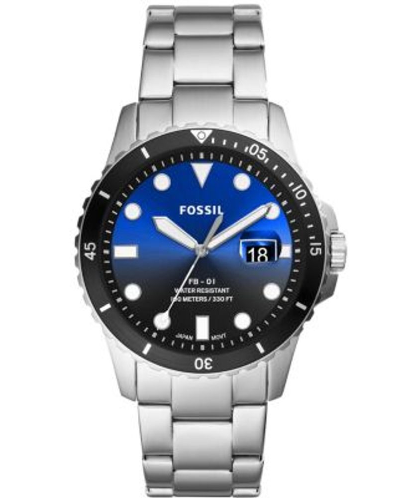 Fossil FB 01 Three Hand Date Stainless Steel Watch 42mm Hawthorn