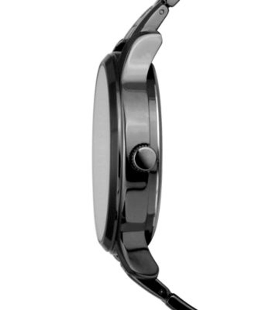 INC International Concepts Men s Gunmetal Tone Bracelet Watch 45mm