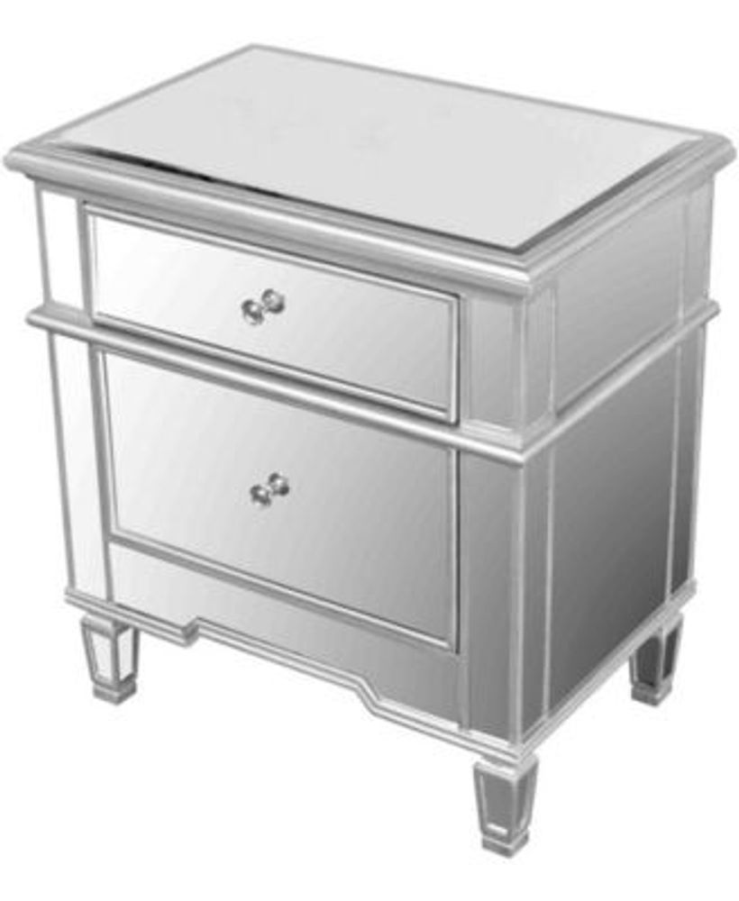Best Master Furniture Nicolette 2Drawer Mirrored Nightstand Mall of